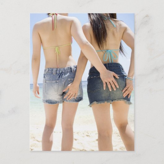 美しい女の子の友達 ポストカード (正面)