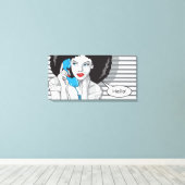 美しい女の子の呼び出し、こんにちは、アーポップ・アートのト キャンバスプリント (インサイチュ (ウッドフロア))