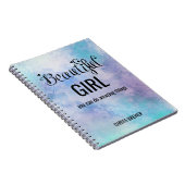 美しい女の子の感動的ノート ノートブック (右側)