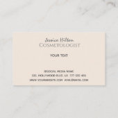 美しい女の子の気に皮蝶の分散 名刺 (裏面)