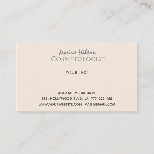 美しい女の子の気に皮蝶の分散 名刺 (裏面)