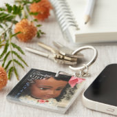 美しい女の子の頭が切れるキーチェーン キーホルダー (正面右)