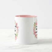 美しい女の子のPhilippiansの4:13のピンクのバラのマグ マグカップ (中央)