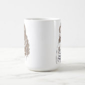 美しい女の子スケッチ コーヒーマグカップ (中央)