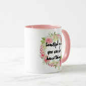 美しい女の子堅い事のマグをすることができます マグカップ (正面右)