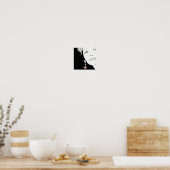 美しい女の子顔ファッションイラストレーション素晴らしアート ポスター (キッチン)