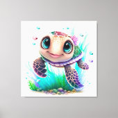 美しい女の子 キャンバスプリント (正面)