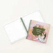 美しい女の子，バニーと花のノート ノートブック (内部)