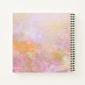 美しい女の子，バニーと花のノート ノートブック (裏面)