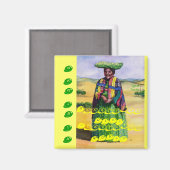 美しい女の子，美しい世界，ナミビア マグネット (正面/裏面)