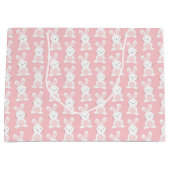 美しい女の赤ちゃんのピンクのウサギはこれbeautifuです ラージペーパーバッグ (正面)