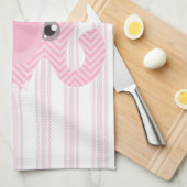 美しい女の赤ちゃんのピンク象 キッチンタオル (四つ折り)