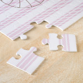 美しい女の赤ちゃんのピンク象 ジグソーパズル (側面)