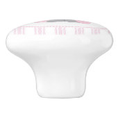 美しい女の赤ちゃんのピンク象 セラミックノブ (側面)