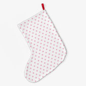 美しい女の赤ちゃんのピンク象 ラージクリスマスストッキング (裏面 (吊り時))