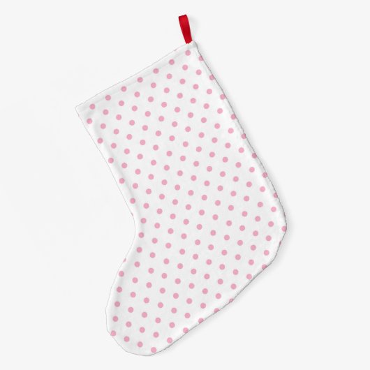 美しい女の赤ちゃんのピンク象 ラージクリスマスストッキング (裏面 (吊り時))