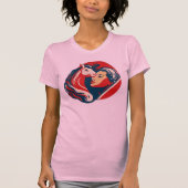 美しい女キスをするの子の馬 Tシャツ (正面)