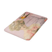 美しい女ビクトリアン性ピンクのバラ バスマット (アングル)