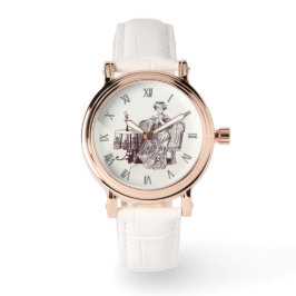 美しい女性がお茶を飲む 腕時計