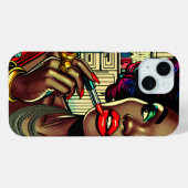 美しい女性が口紅を塗る Case-Mate iPhoneケース (裏面 (横))