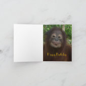 美しい女性とのおもしろいな誕生日 カード (内部)