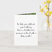 美しい女性とのおもしろいな誕生日 カード (黄色い花)