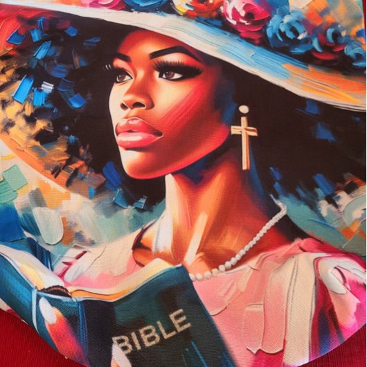 美しい女性と彼女の聖書のフローラ トートバッグ