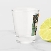 美しい女性と猫のショットグラス ショットグラス (左)