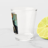 美しい女性と猫のショットグラス ショットグラス (右)