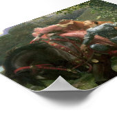 美しい女性と騎士 ポスター (角)