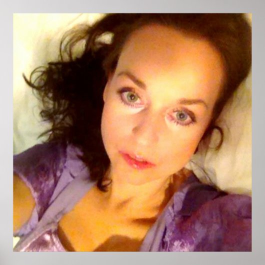 美しい女性のカラー写真のポートレート ポスター (正面)