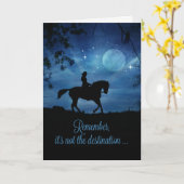 美しい女性のカーボーイのハッピーバースデーの乗車カード カード (黄色い花)