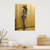 美しい女性のカーボーイ ポスター (キッチン)