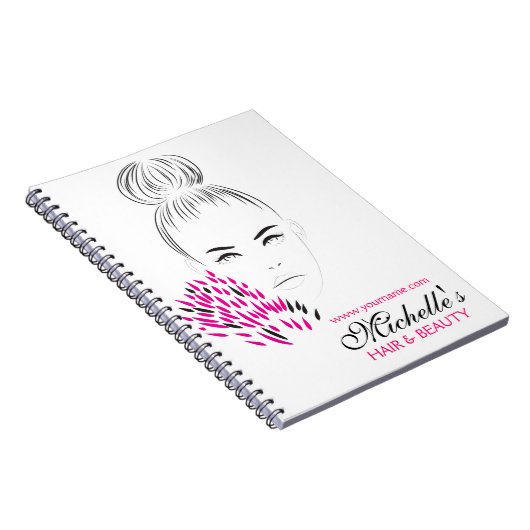 美しい女性のファッションのイラストレーションのブランディング ノートブック (右側)