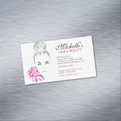 美しい女性のファッションのイラストレーションのブランディング マグネット名刺 (インサイチュ)