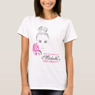 美しい女性のファッションのイラストレーションのブランディング Tシャツ
