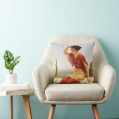 美しい女性のポートレート芸術 クッション (椅子)