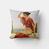 美しい女性のポートレート芸術 クッション (正面)