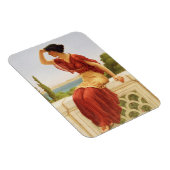 美しい女性のポートレート芸術 マグネット (右側)