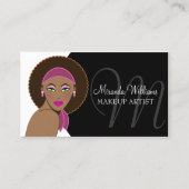 美しい女性のメーキャップアーティスト 名刺 (正面)