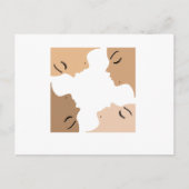 美しい女性の中の単一性を示すグラフィック ポストカード (正面)