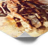 美しい女性の乗馬 ポスター (角)