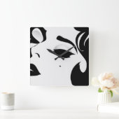 美しい女性の壁時計 スクエア壁時計 (ホーム)