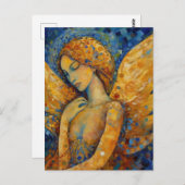 美しい女性の天使 ポストカード (正面/裏面)