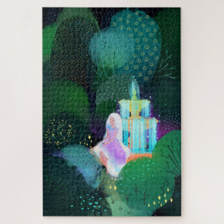 美しい女性の庭の噴水 ジグソーパズル