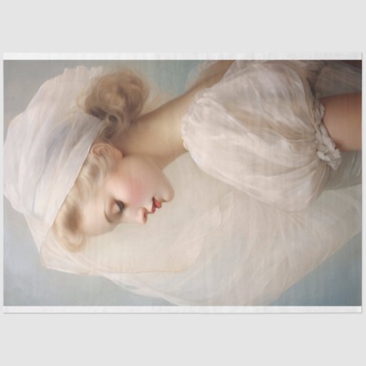 美しい女性の白いベールとドレスデコpage 薄葉紙 (正面)