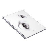 美しい女性の目スケッチミニマリスト芸術 ノートブック (右側)