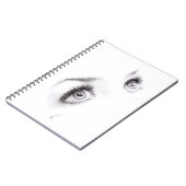 美しい女性の目スケッチミニマリスト芸術 ノートブック (左側)