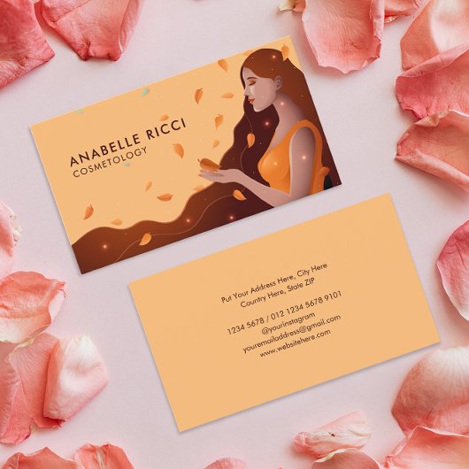 美しい女性の秋の表現 |フェミニン | 名刺