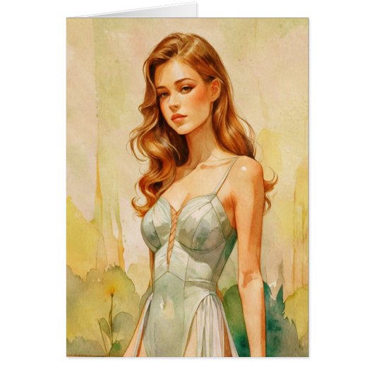 美しい女性の肖像 (正面)